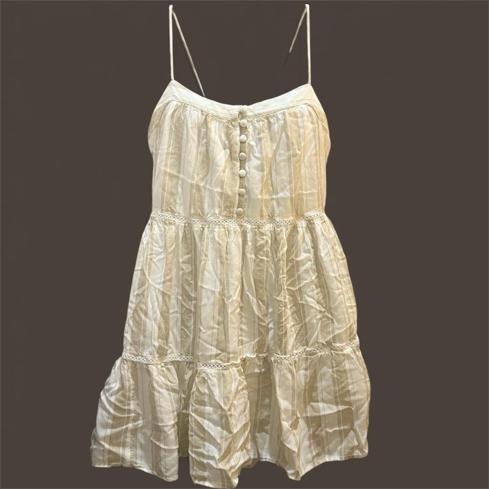 Urban outfitters Cream Button-Front dress.